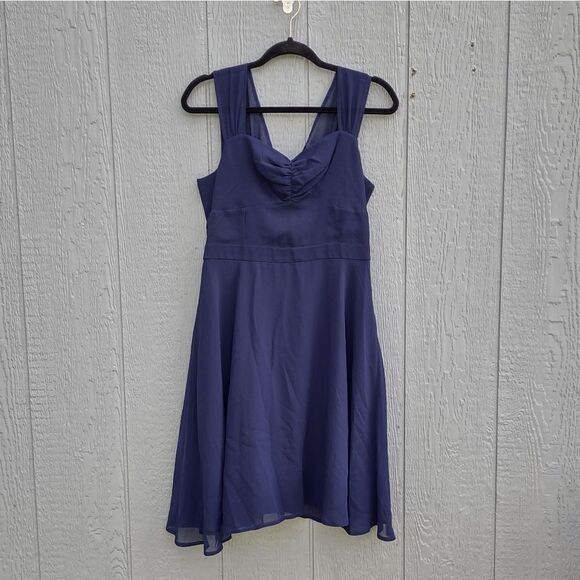 Modcloth Dresses & Skirts - Modcloth Fit & Flare Midi Dress Dark Blue Medium